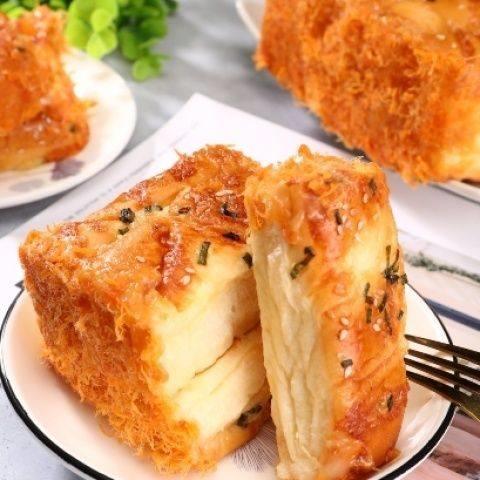 王百福肉松奶酪棒老式面 面包香葱卷肉松卷学生早餐夹心吐司现做
