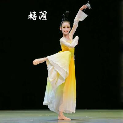 桃李杯嬉闹舞蹈服少儿古典舞演出服大裙摆剧目服装扇子舞表演服女