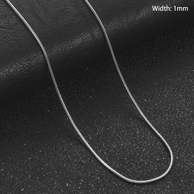1/1.5/2.4/4mm Stainless Steel Chain Fashion Sliver Necklace
