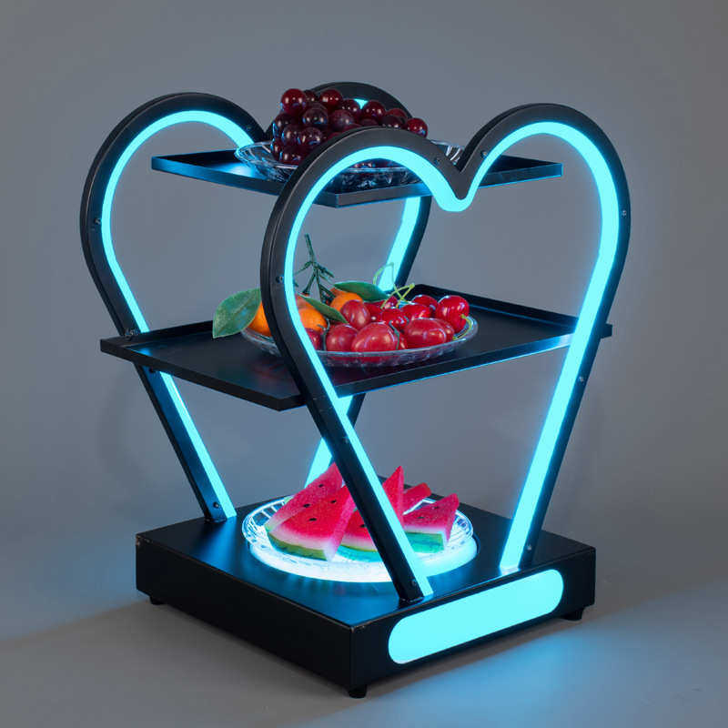 led发光果盘酒吧KTV三层水果架发光蛋蛋果盘小食盘黑桃A铁艺心形,餐饮具,果盆/果盘/果篮,淘宝优惠券,粉丝福利购,淘宝优惠卷