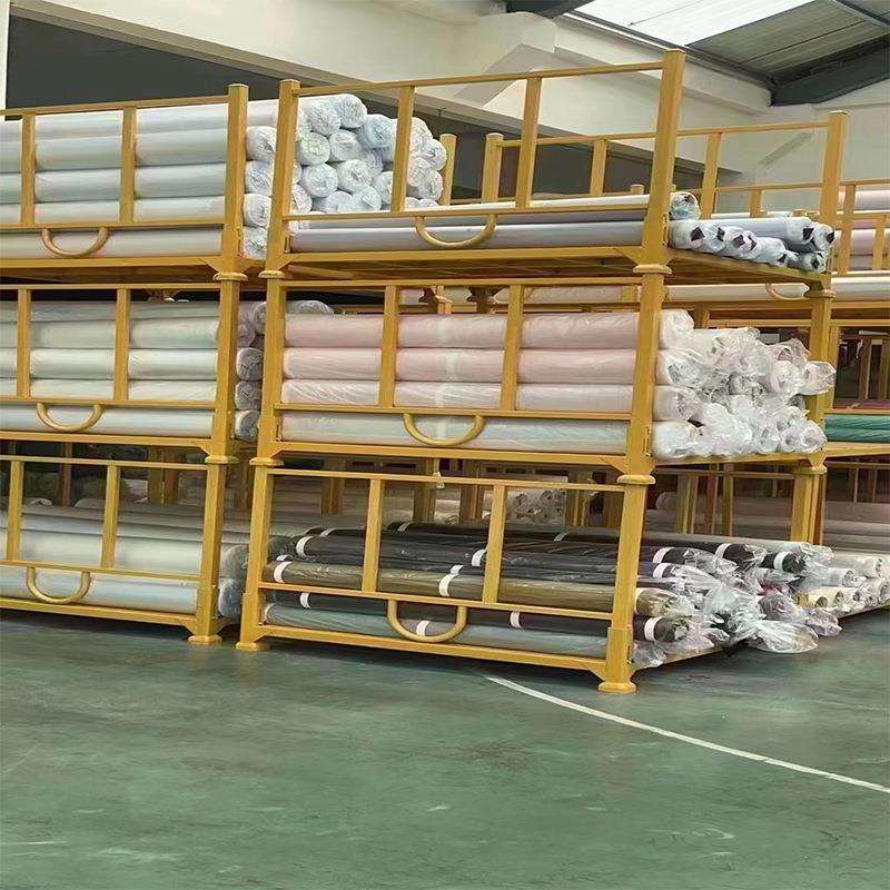 折叠堆垛架现货仓储布匹布料轮胎堆叠货架托盘式巧固架厂家直销