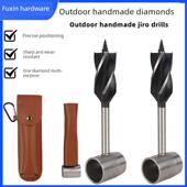 户外求生钻头钻木打孔劈柴工具支罗钻木工手钻手拧钻野营手工钻