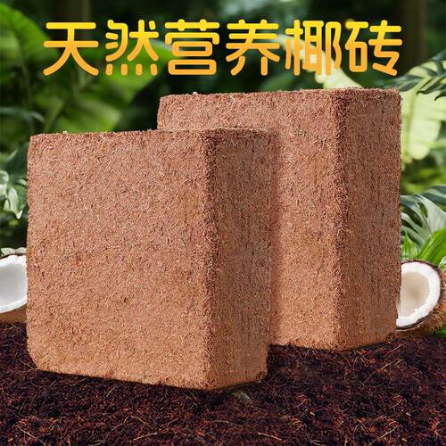 椰砖大块9斤脱盐椰砖种植营养土压缩椰糠种花多肉种植土大块椰砖