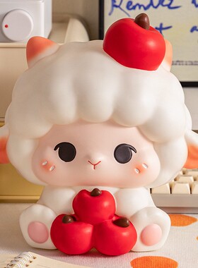 新款创意咩咩羊存钱罐搪胶耐摔钱罐 大容量存储收纳儿童节日礼物