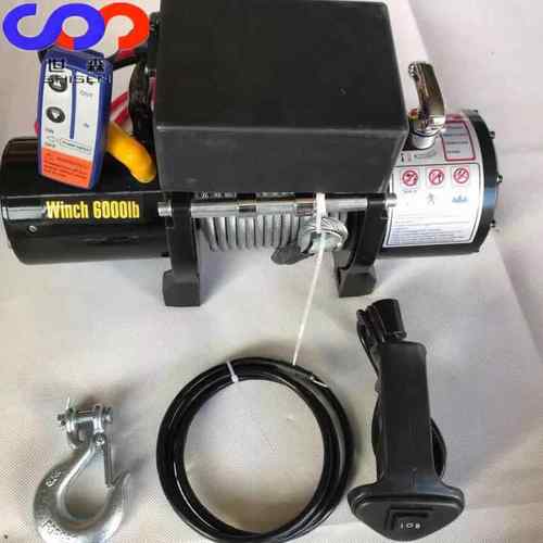 农机具绞盘插秧机防水电动绞磨12V24V电动牵引绞盘