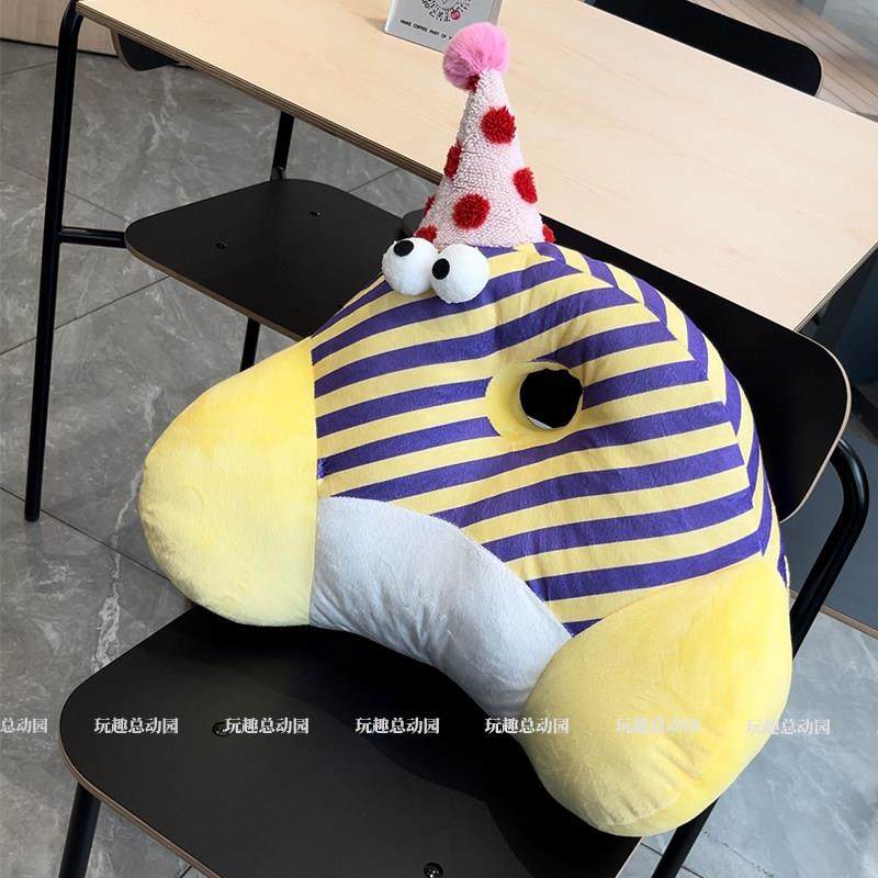 条纹护腰靠垫办公室腰枕工位椅子久坐腰部支撑专用靠枕座椅靠背垫,居家布艺,腰靠垫,淘宝优惠券,粉丝福利购,淘宝优惠卷