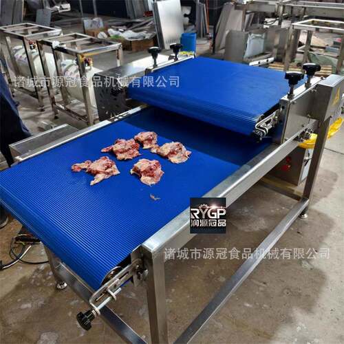新款鸡胸肉压平机鸡排牛排压整机鸡背肉排鸡腿肉压延松肉整形设备