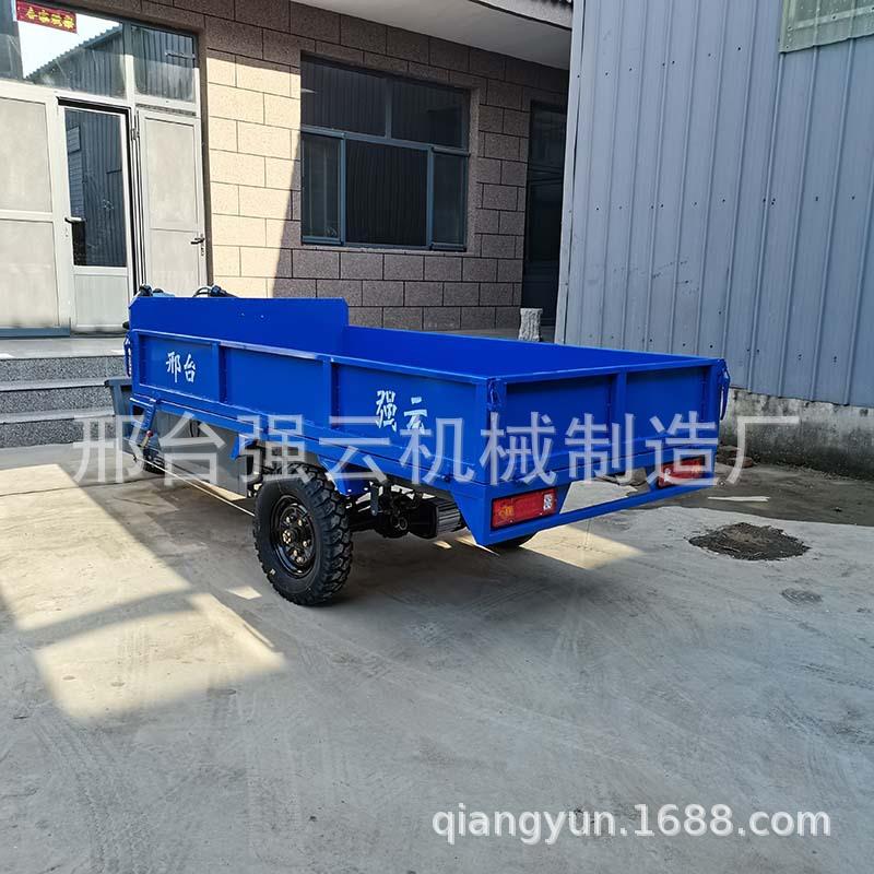 拉货电动三轮车180型水电瓶加厚材质运输车3米长油电两用平板三轮