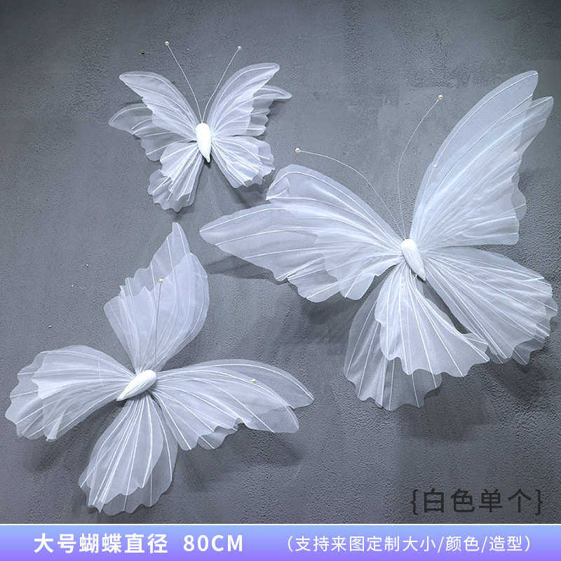 婚庆商场美婚礼花纸背景陈装饰花艺布置舞台蝴蝶道具仿真蝴蝶仿真