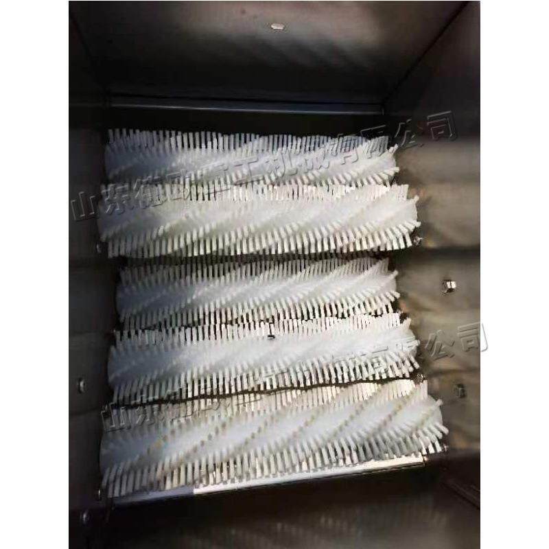 商用全自动小龙虾清洗机 7轴毛刷洗虾机 不锈钢轮式龙虾清理设备