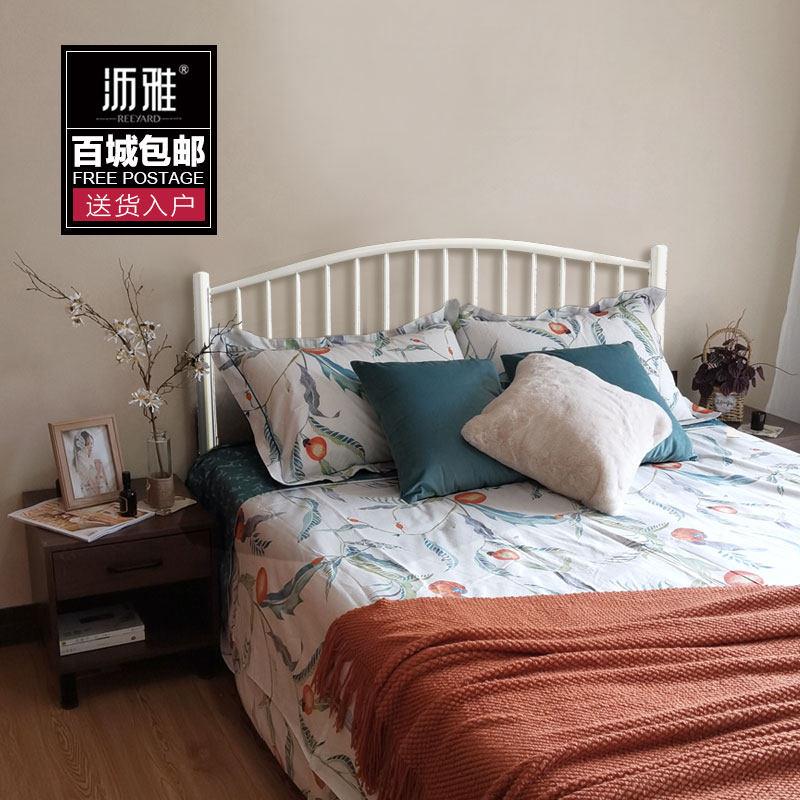 简约铁艺床白色北欧双人铁艺公主欧式网红铁床架架钢架床1.5米1.8