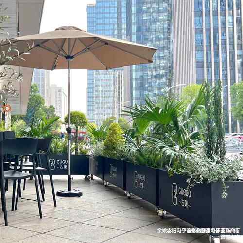 户外铁16876262艺花箱街可移动商业花店铺门口带万向轮槽铁艺庭院
