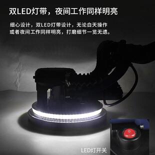电动尘TRI无杆墙面腻子打磨吸机砂纸机自尘带灯长磨墙机砂光机