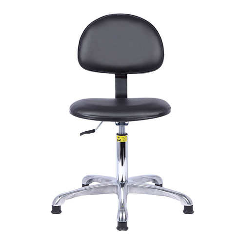 防静电实验室升降椅子无尘车间用皮革靠背椅工厂流水线工作旋转凳