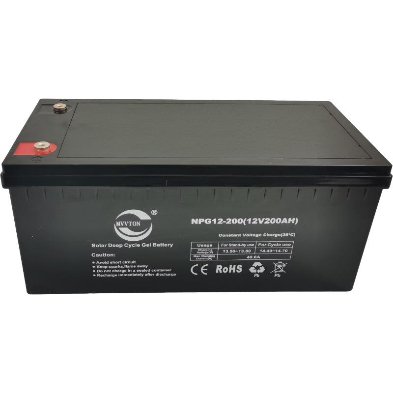 厂家优惠 12V200AH太阳能路灯电池 胶体电池