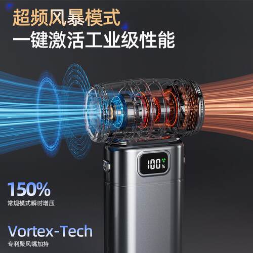 暴力涡轮风扇2025新款跨境手持高速涡轮户外2025吹尘桌面小风扇