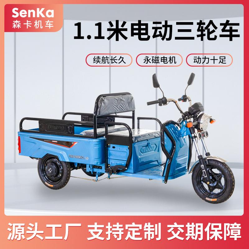 电动三轮车成人车摆摊平板车货运代步家用平板电瓶车大载重锂电池