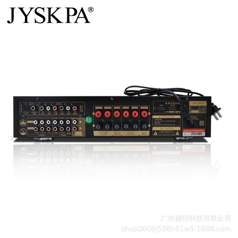 捷衍家庭影院K歌娱乐功放机家用大功率重低音5.1定阻hifi新款功放
