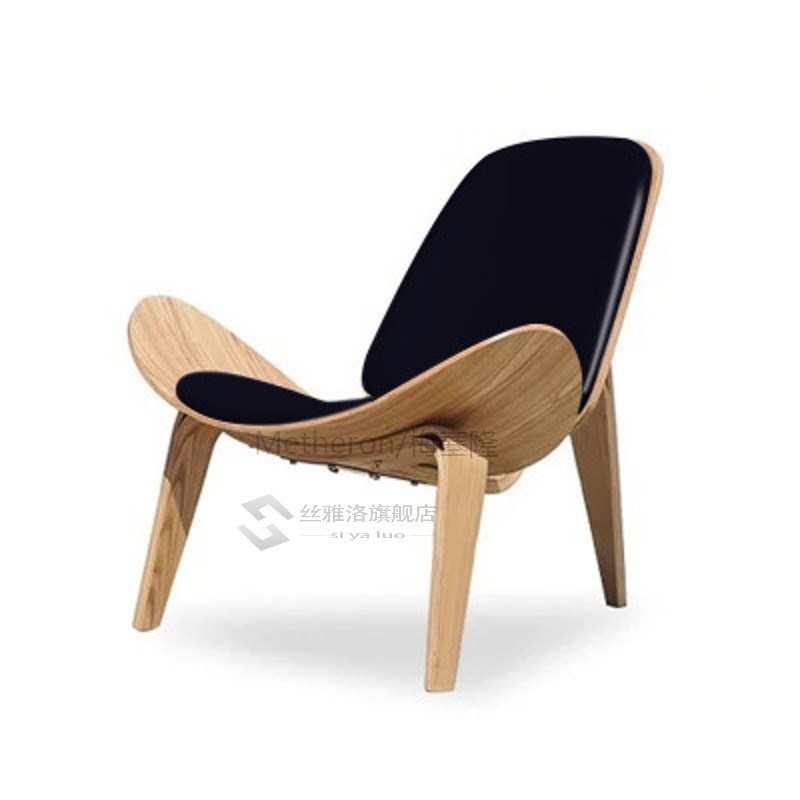 K-STAR Three-Legged Shell Chair Ash Plywood Fabric pholstery