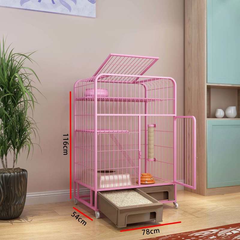 超大猫咪猫一体式猫砂厕所笼空间封闭带盆室内家用猫别墅笼子