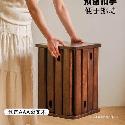 实木方凳子茶几家用可叠放凳现代吃饭凳子升级款可移动叠叠乐餐椅