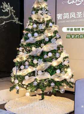 圣诞树家用套餐发光大型摆件感风2024新款圣诞节装饰