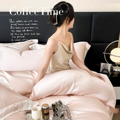 100支进口兰精天丝四件套a类母婴级可裸睡冰丝床单被套床笠三件套