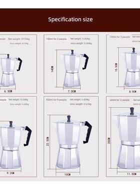 Coffee Maker Aluminum Mocha Espresso Percolator Pot colours
