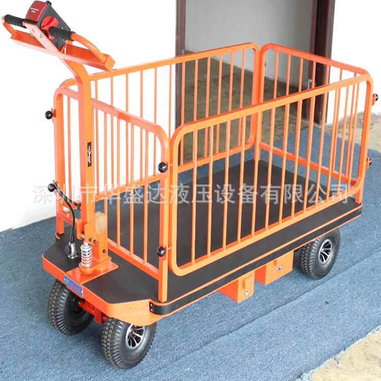 电动手拉车手牵电动平板车小型电走平板车电驱动平板车