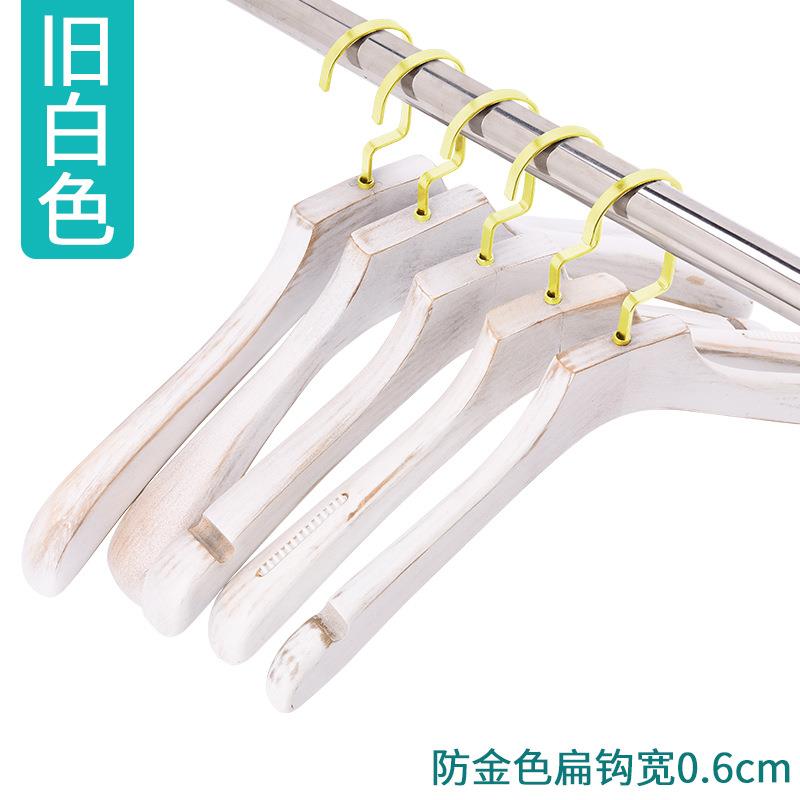 水洗复古做旧白色个性服装店实木木质衣架衣撑韩版衣服装展示架子