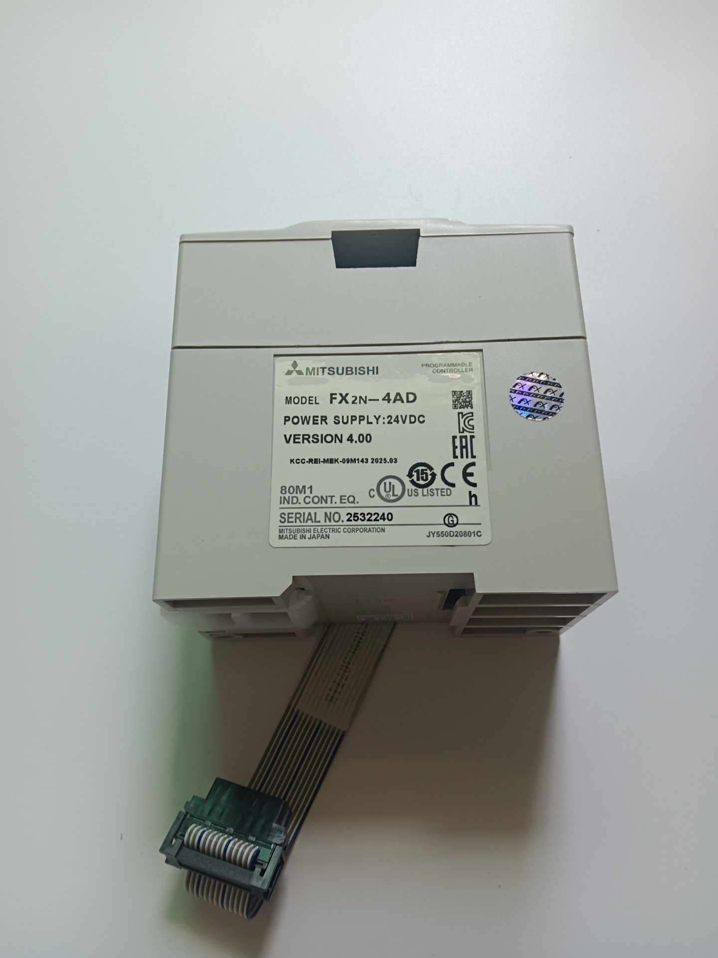 全新Fx2N一4AD三菱模块，成色如图，功能测試包好，中通包