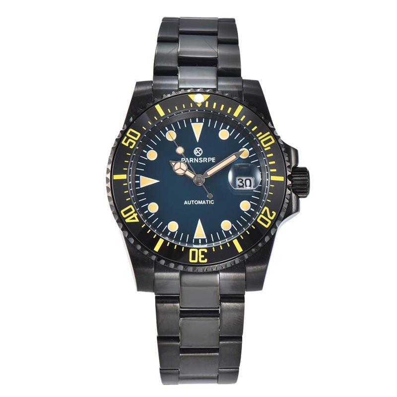 PARNSRPE40MM8215机芯潜水自动表矿石镜面表冠夜间发光指针