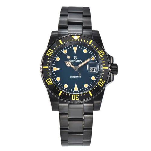 PARNSRPE40MM8215机芯潜水自动表矿石镜面表冠夜间发光指针