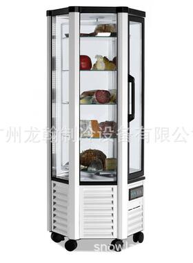 六面玻璃旋转蛋糕展示柜冷藏保鲜柜高端蛋糕保鲜柜玻璃西式甜点柜