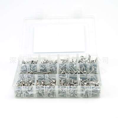 410不锈钢420pcs六角华司钻尾 十字盘头华司钻尾混装套装配套筒