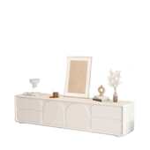 小户型现代简约落地柜家用客厅奶油风拱门电视柜大容量电视柜