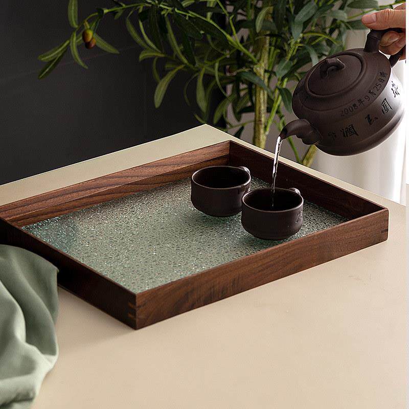 日式木托 托盘简约家用木质托 托盘茶盘杯子托 托盘水果盘玻璃托