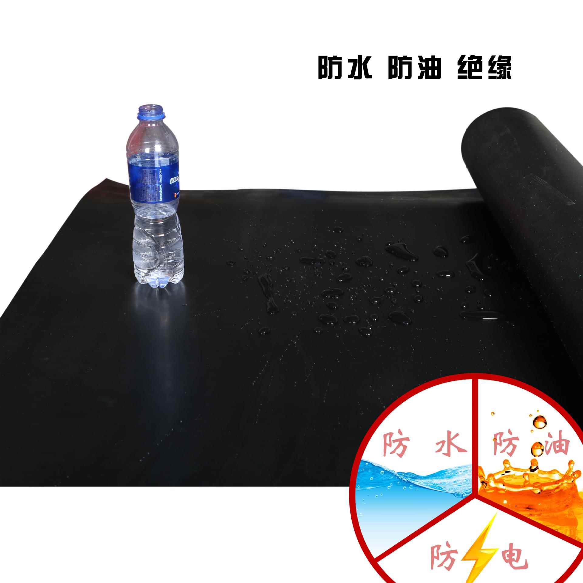 定制工厂工业橡胶板高压绝缘垫10kv橡胶皮黑色橡胶减震垫橡胶板