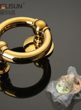 丽旺五金意门大NNE利风格门铜欧式敲门器金色青铜色装甲敲门环
