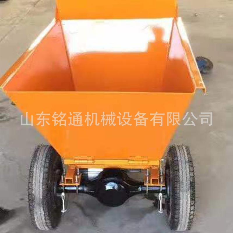 建筑工地电动灰斗车 工程自卸翻斗小推车 家用斜斗拉砖拉沙车现货