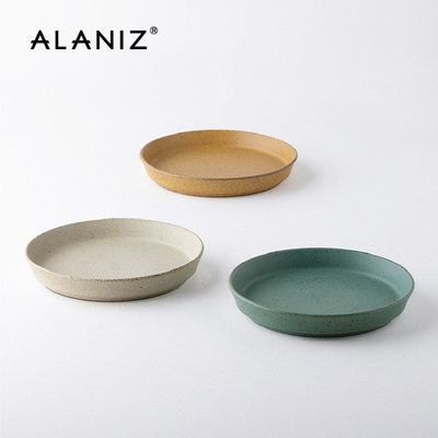 alaniz南兹rust高边平盘陶瓷意面盘个性沙拉盘家用菜盘深盘圆盘