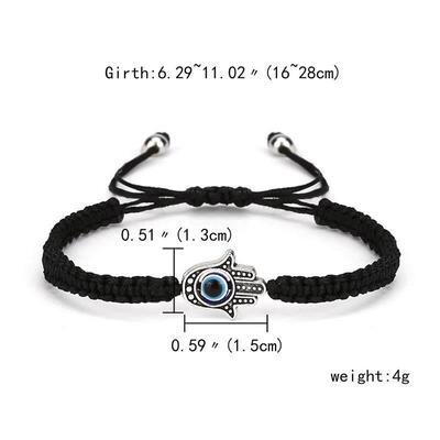 2PCS Blue Evil Eye Couple Bracelet Sets for Woman Men Charm