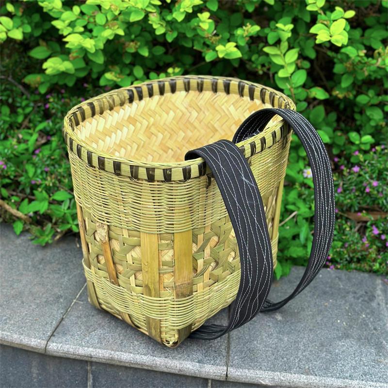 【强化双层夹背】竹篮、传统大竹制品、纯手工强化特色产品