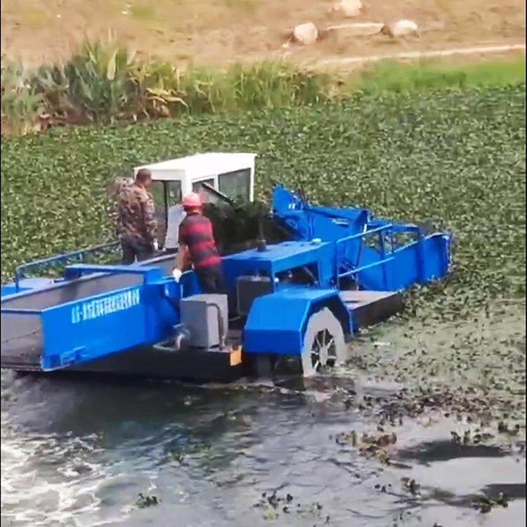 中大型芦苇收割船效果好全自动水面浮萍打捞船水上新型清漂船