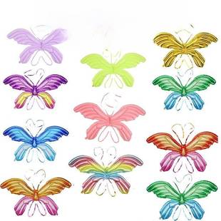 翅膀充气气球儿童天使地摊冲气铝膜夜气球市网红彩色蝴蝶摆摊背饰