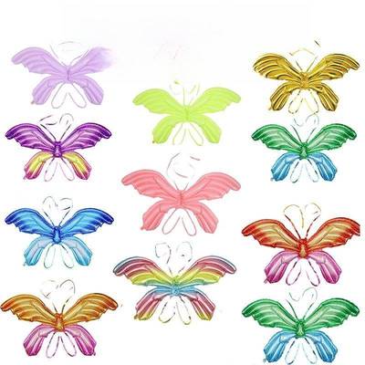 翅膀充气气球儿童天使地摊冲气铝膜夜气球市网红彩色蝴蝶摆摊背饰