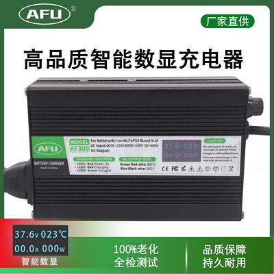 源头工厂4串12.8V14.4V磷酸铁锂充电器14.6V15AOLED数显充电器