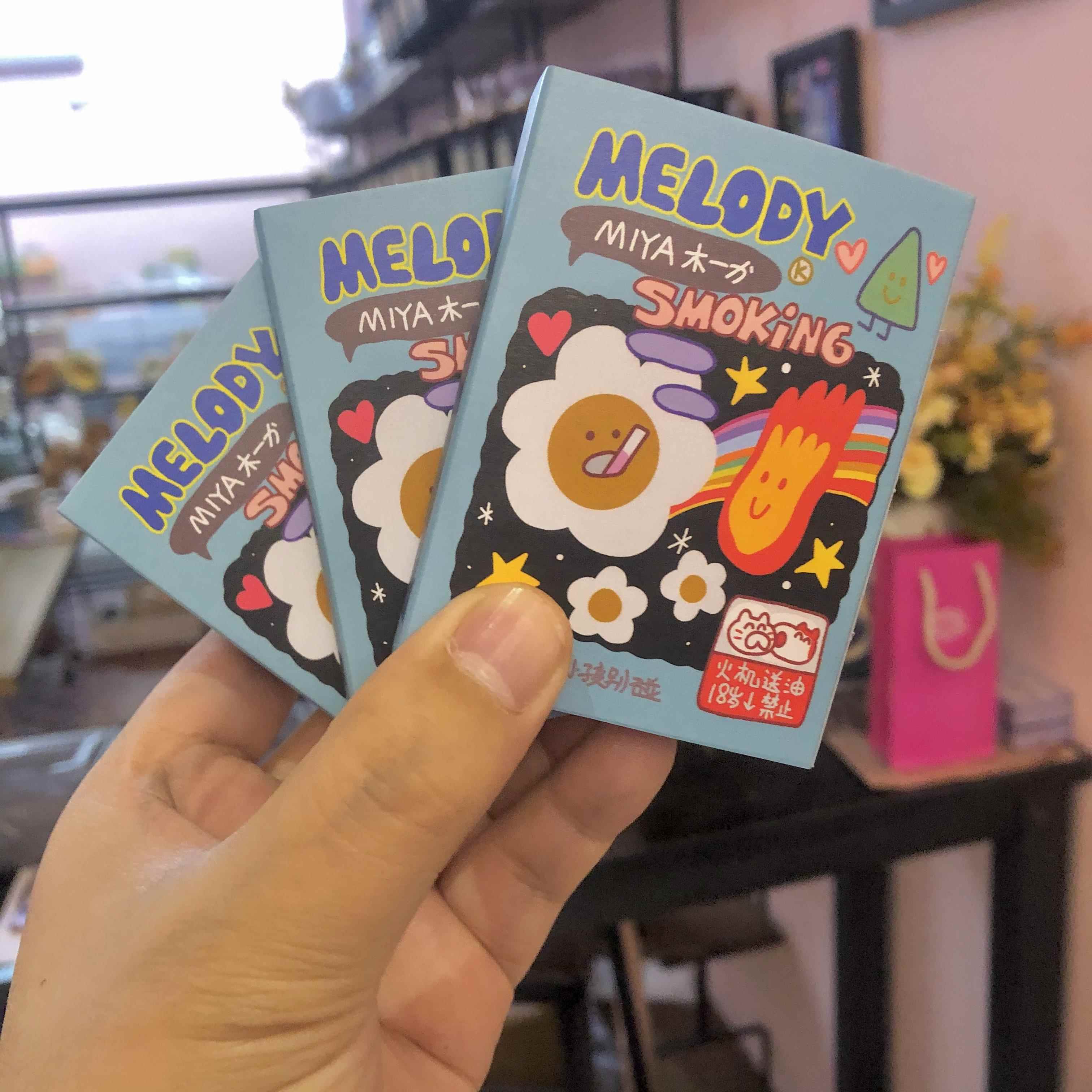 高档Meody弥桠 原计原创紫皮猫卡通防风创l煤油设打火机