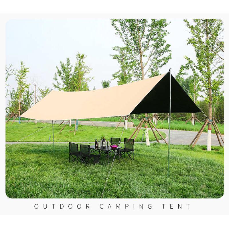 露营蝶形天幕户外帐篷遮阳防晒天幕野餐黑胶防水牛津布便携式帐篷