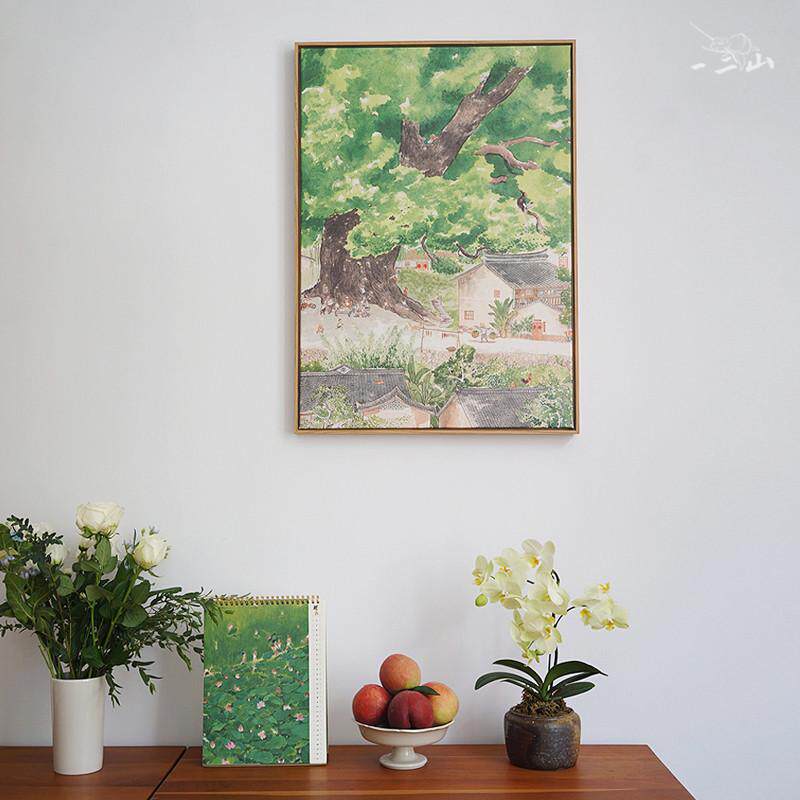 皇小小 四季系列 原创一二山装饰画客厅书房挂画沙发背景墙电表箱